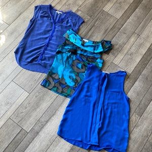 3 Blouse Bundle Silk S/M